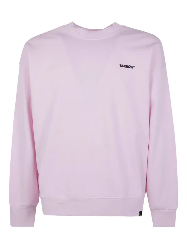 BARROWのロゴが入ったピンクのTシャツ！男女兼用、サイズはSサイズ。 BARROW ロゴ スウェットシャツ | ピンク | FARFETCH JP