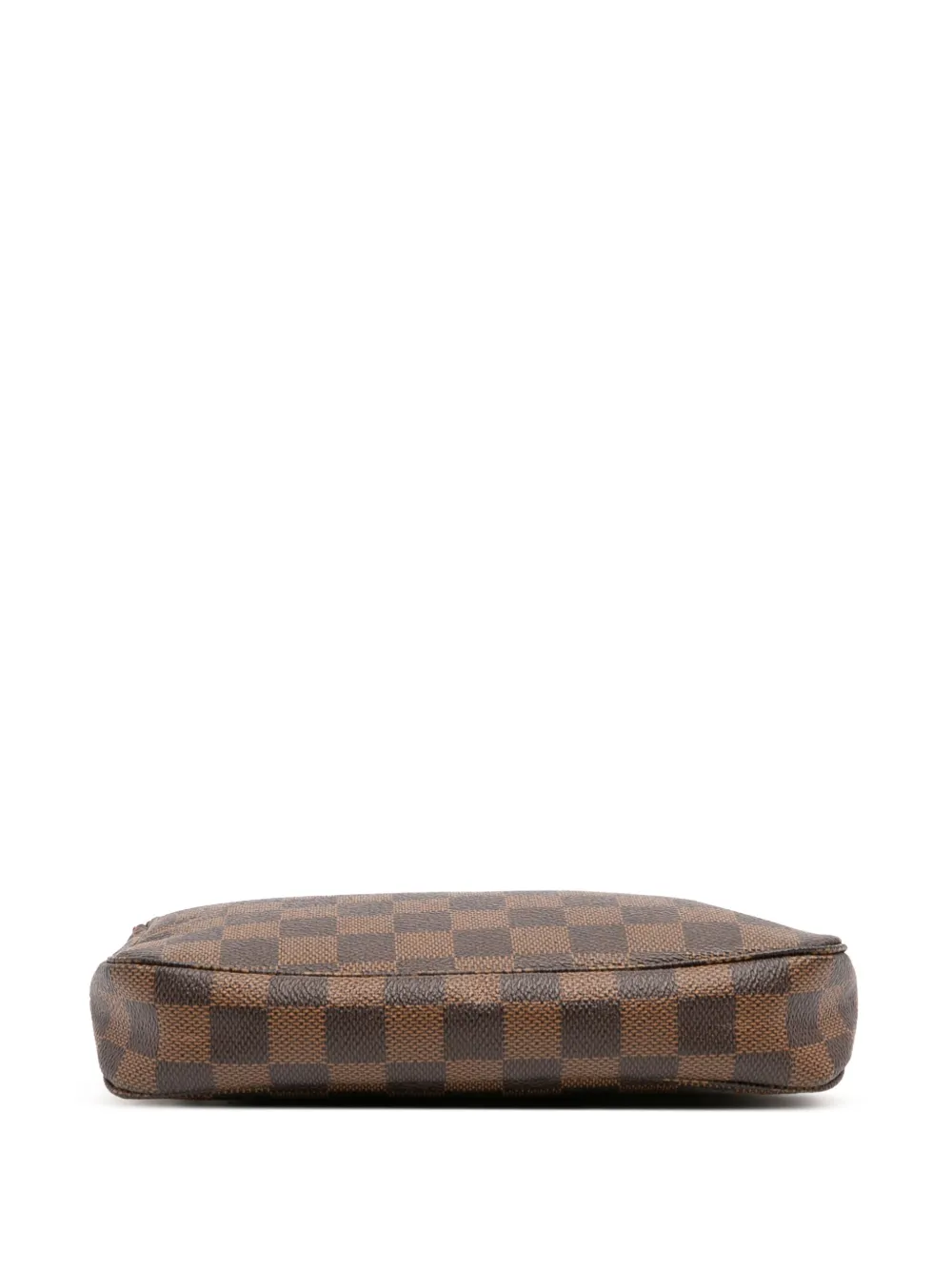 Pre-owned Louis Vuitton 2009 Damier Ebene Pochette Accessoires Shoulder Bag In Brown