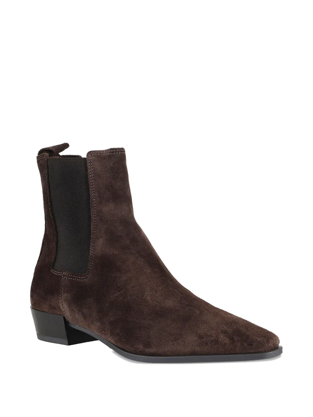 Copenhagen Studios 30mm Elastic-side Pointed-toe Suede Boots In Brown