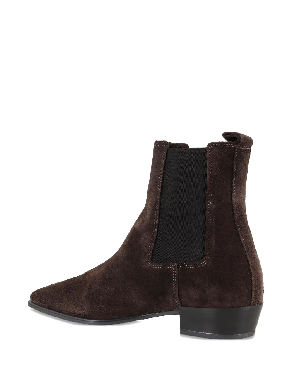 Copenhagen Studios 30mm Elastic-side Pointed-toe Suede Boots In Brown