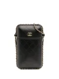 CHANEL Pre-Owned 2019 CC Quilted Lambskin Chain Around Phone Holder crossbody bag - Black