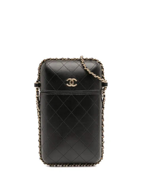 CHANEL Pre-Owned 2019 CC Quilted Lambskin Chain Around Phone Holder crossbody bag