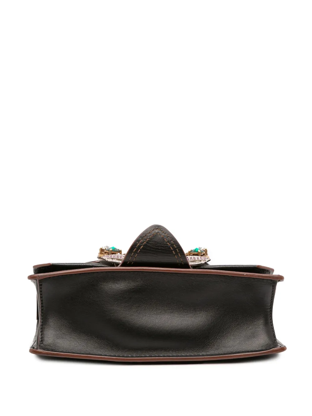 Pre-owned Miu Miu 2010-2025 Goatskin Madras Soft Calf Crystal Embellished Crossbody Bag In Black