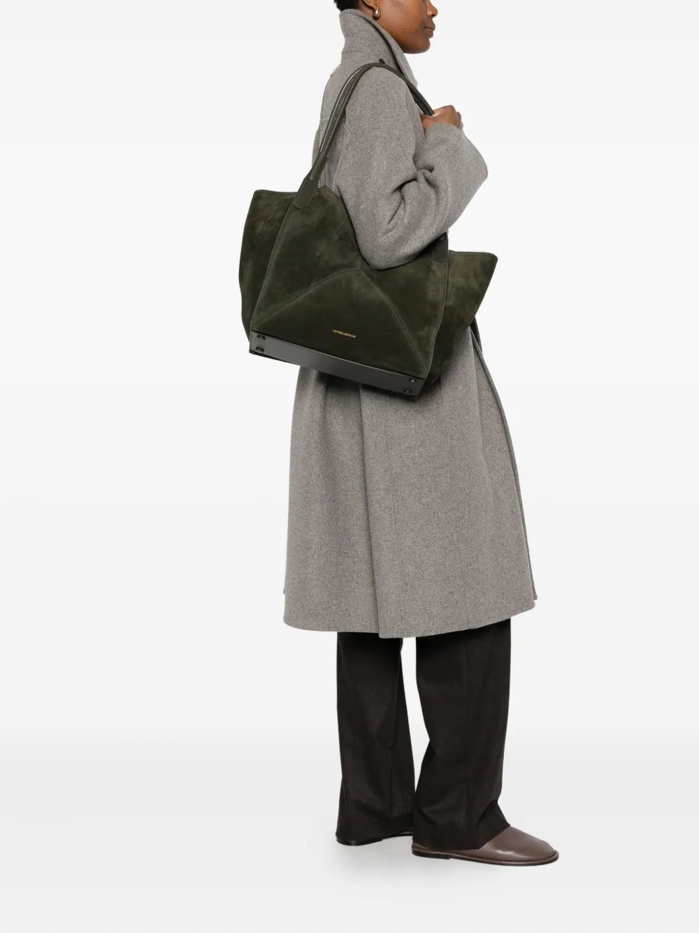 Victoria Beckham Suède schoudertas - Groen