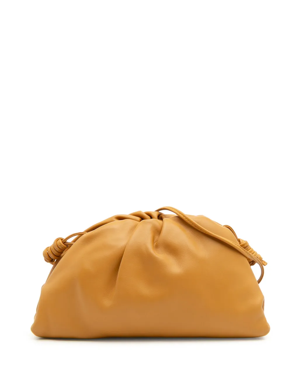 Pre-owned Bottega Veneta 2012-2024 Lambskin The Mini Pouch Crossbody Bag In Orange
