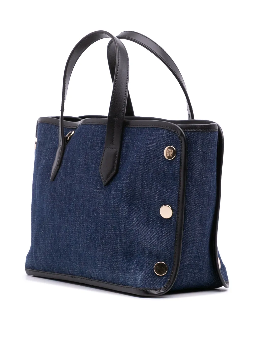 Pre-owned Givenchy 2020 Mini Denim Bond Shopper Tote Satchel In Blue