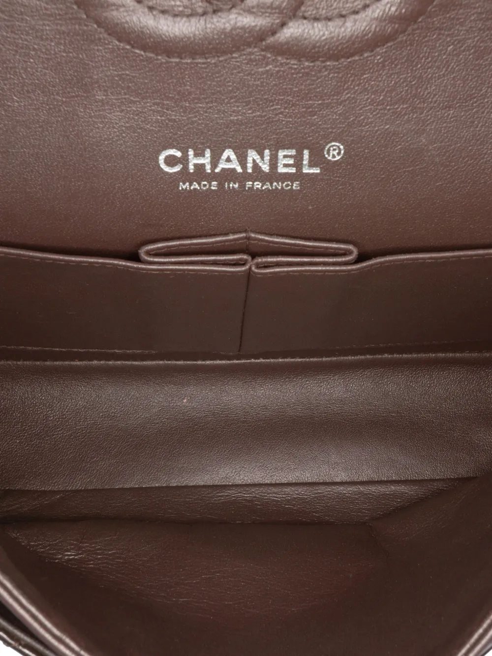 Pre-owned Chanel 2010-2011 Medium Classic Patent Double Flap Shoulder Bag In Brown