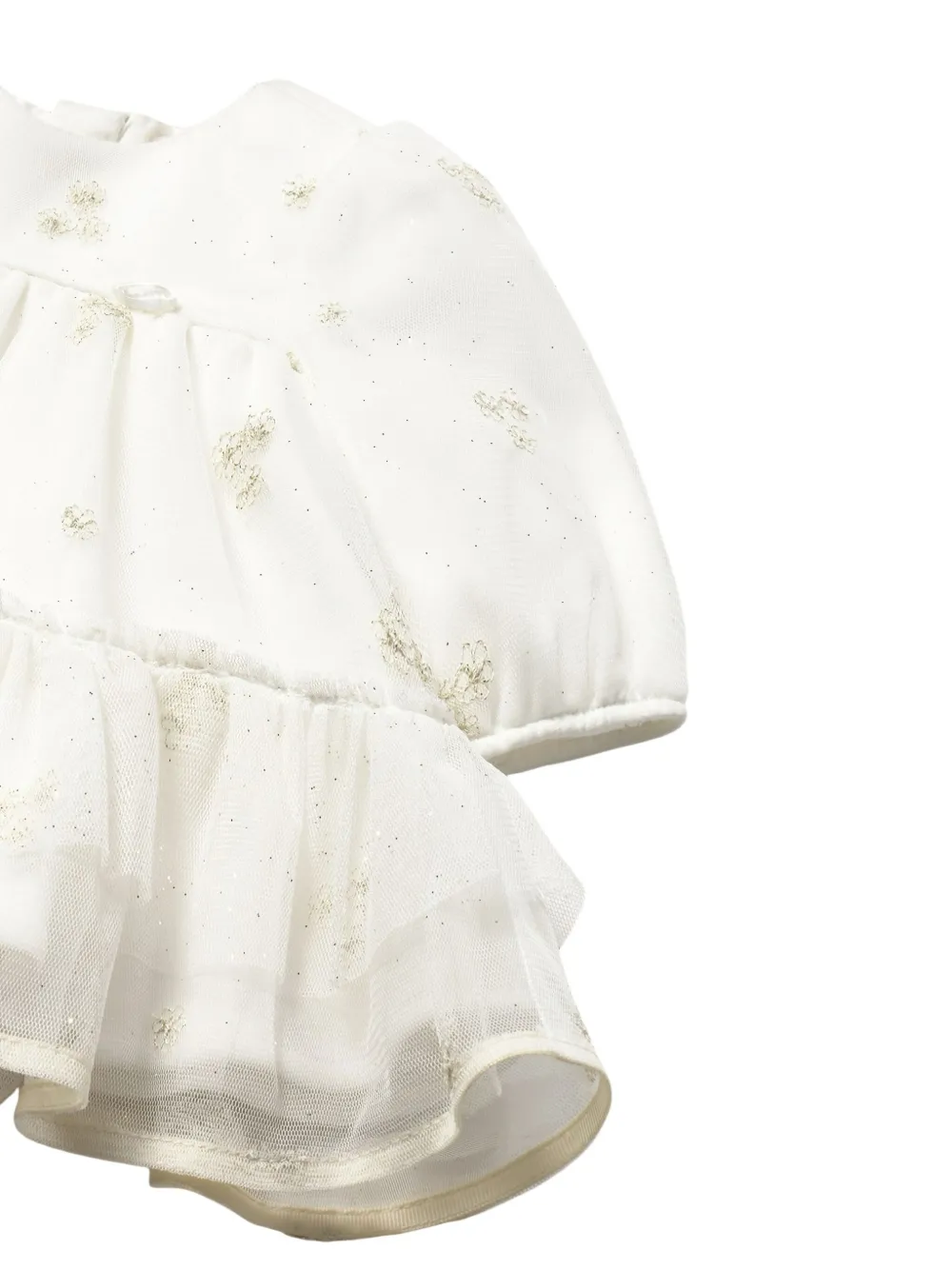Mayoral Floral-print Tulle Dress In White