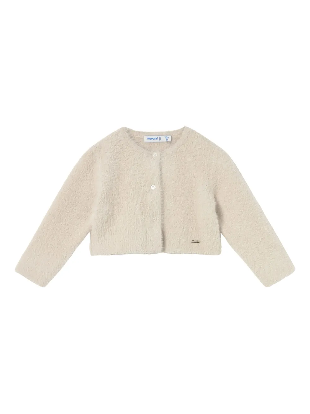 Mayoral boléro crop à design texturé | tons neutres | Image 1
