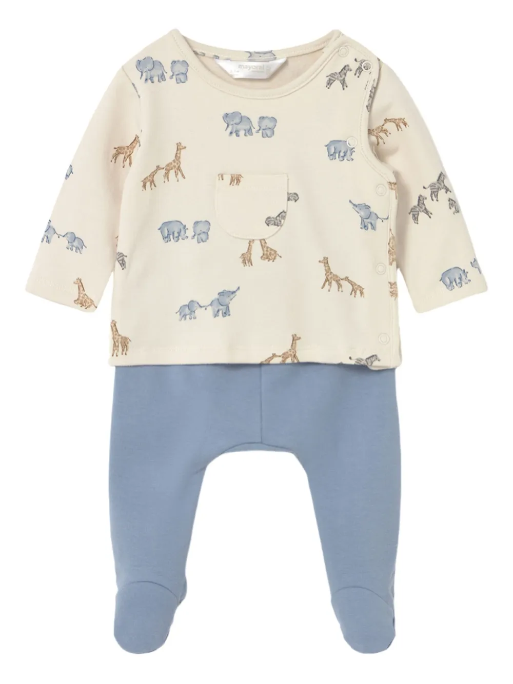 Mayoral printed pocket sweatshirt set | Neutrals | Image 1