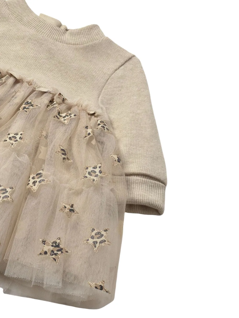 Mayoral Star-appliqué Dress In Neutral