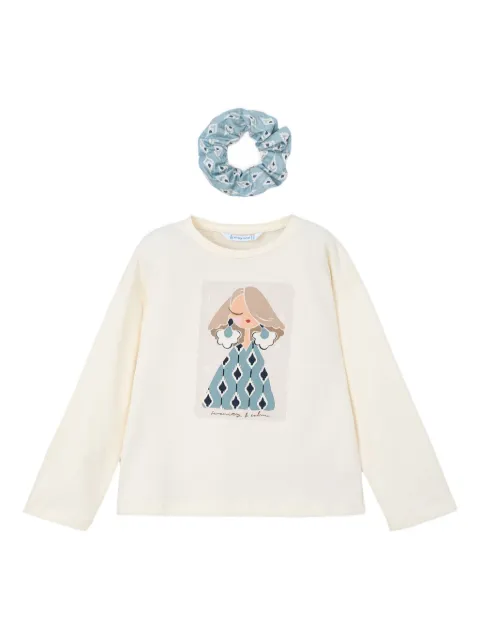 Mayoral matching scrunchie girl T-shirt
