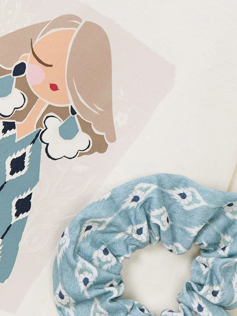 Mayoral T-shirt met bijpassende scrunchie Wit