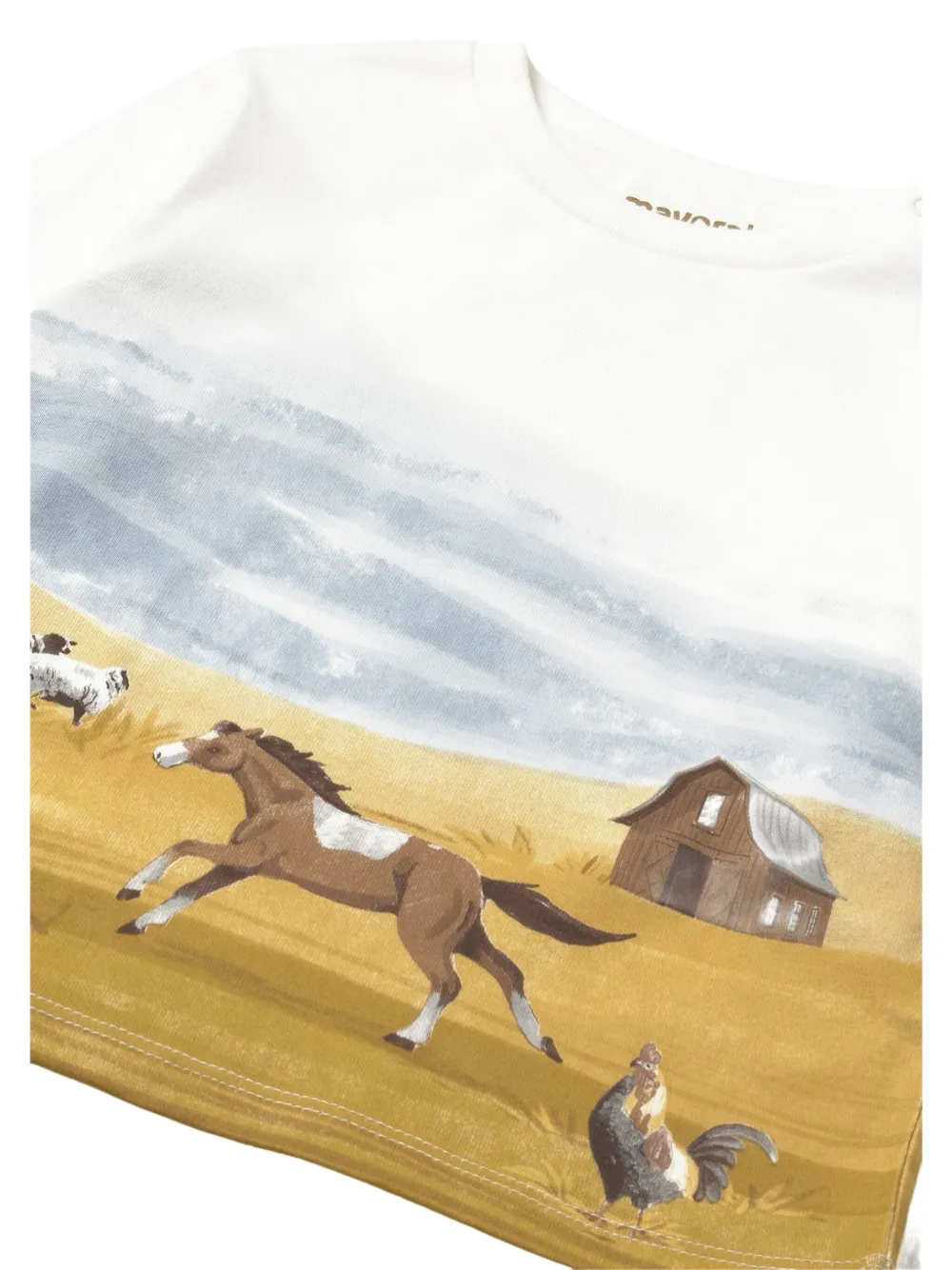 Mayoral Landscape-print T-shirt In White