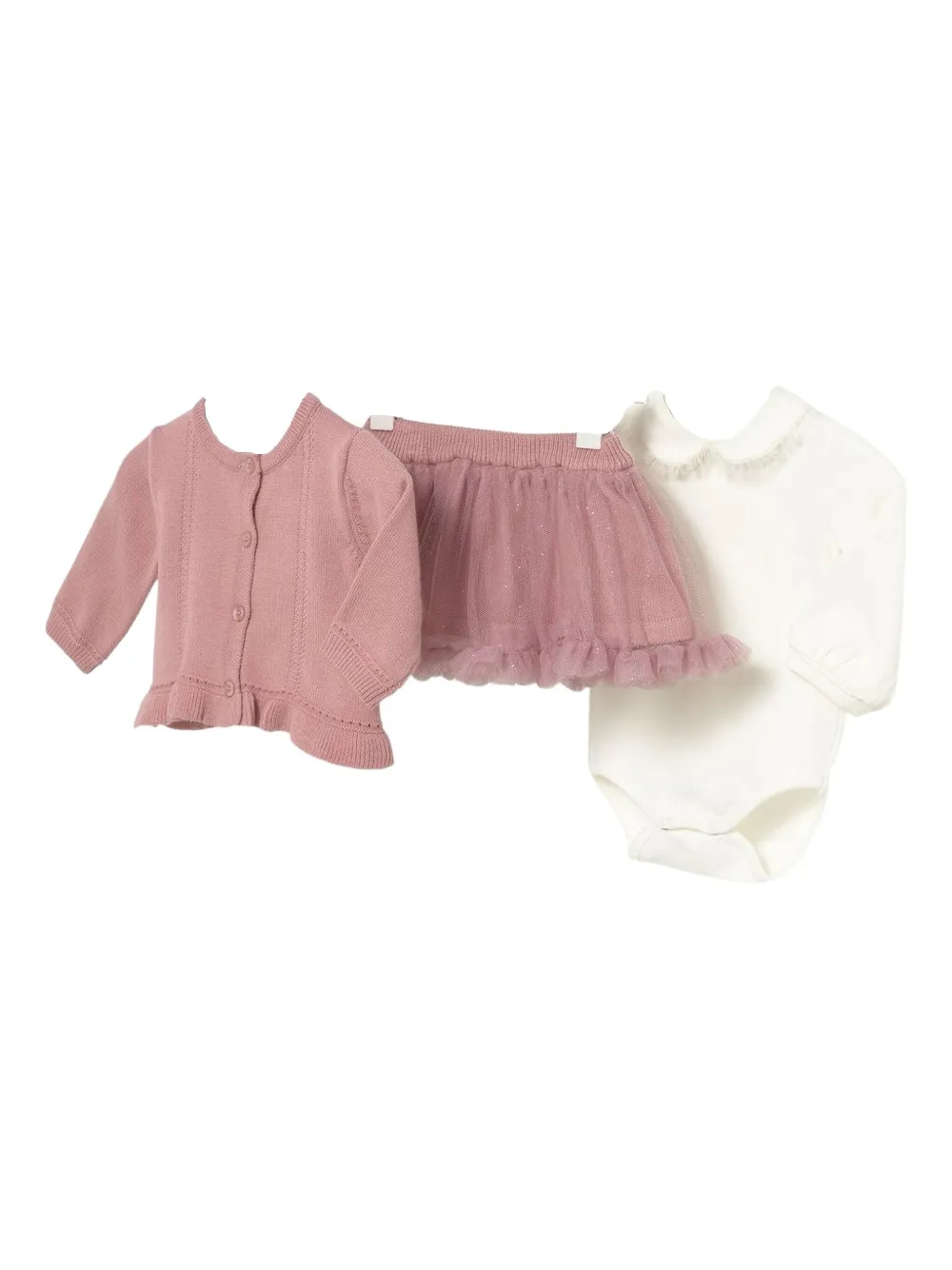 Mayoral Knitted Tutu Set (set Of Three) In Pink