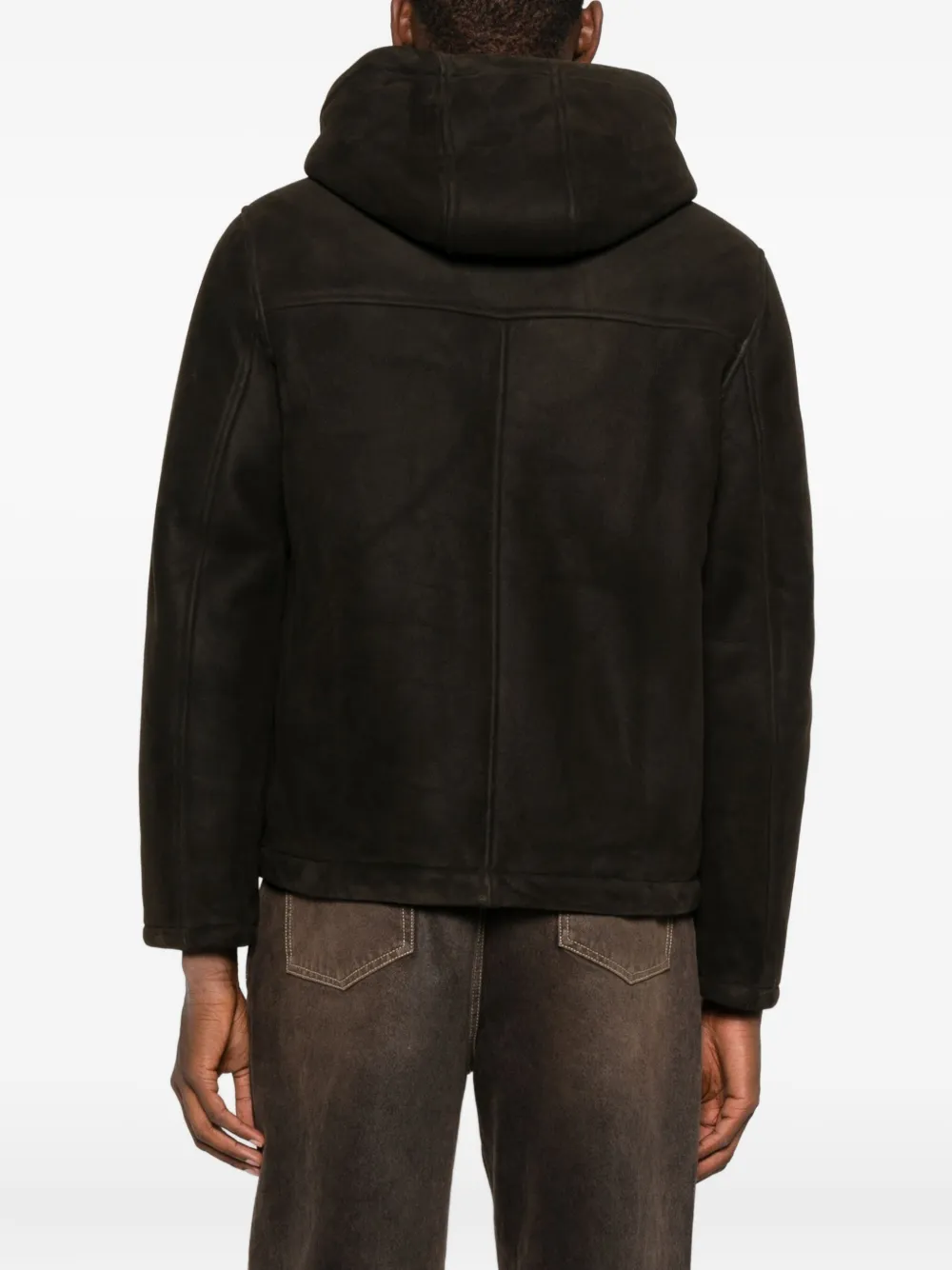 Yves Salomon Jack met capuchon en rits Bruin