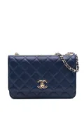 CHANEL Pre-Owned 2016-2017 Lambskin Trendy CC Wallet On Chain crossbody bag - Blue