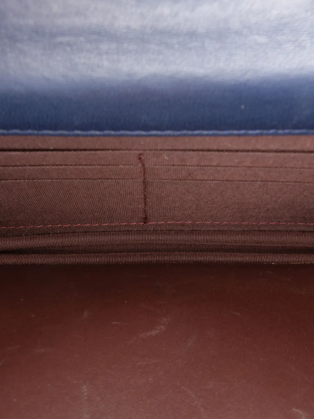 Pre-owned Chanel 2016-2017 Lambskin Trendy Cc Wallet On Chain Crossbody Bag In Blue