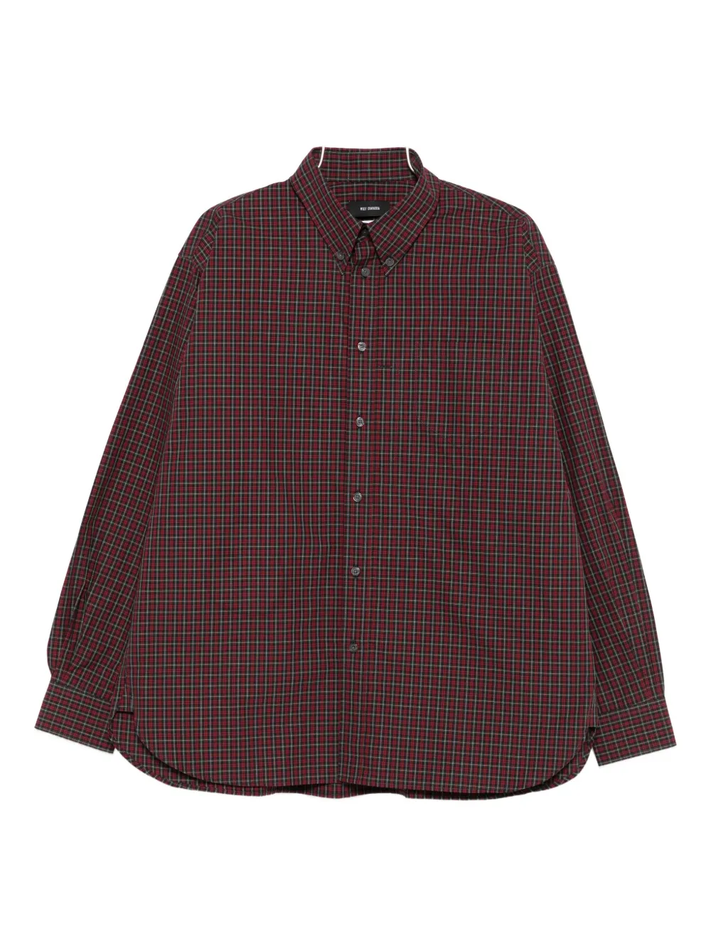 Willy Chavarria Checkered Shirt In Red