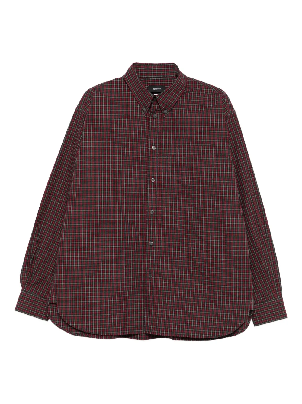 Willy Chavarria checkered shirt | Red | Image 1