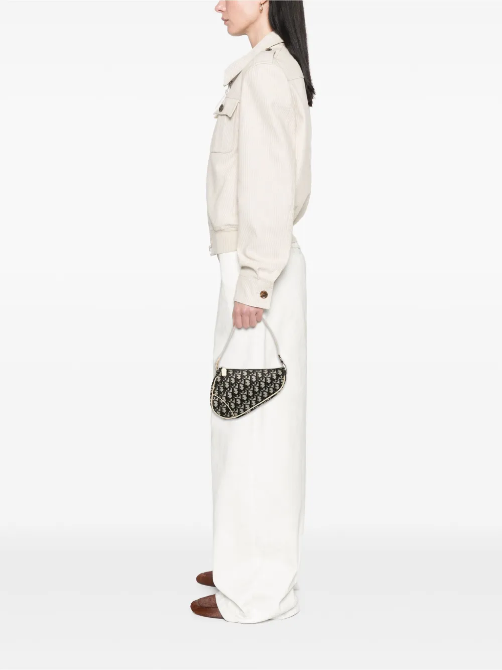 Christian Dior Pre-Owned 2002 Mini Diorissimo Canvas Saddle Pochette shoulder bag | Pre-Owned | Image 2