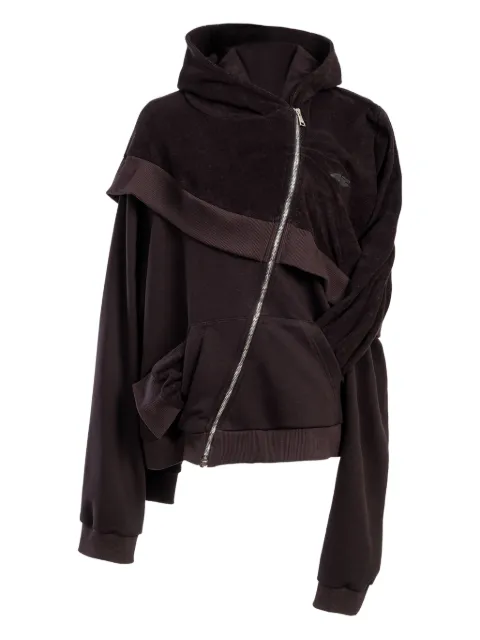 Natasha Zinko draped zip-front hoodie