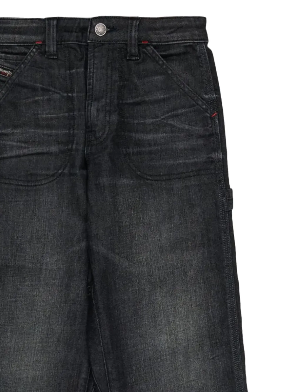 Diesel Kids Jeans met vijf zakken Grijs