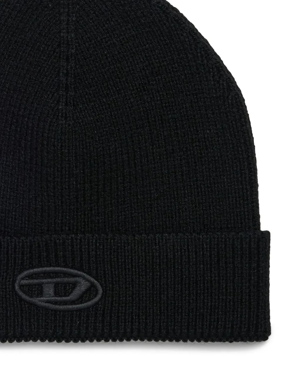 Diesel Kids logo-patch beanie - Zwart
