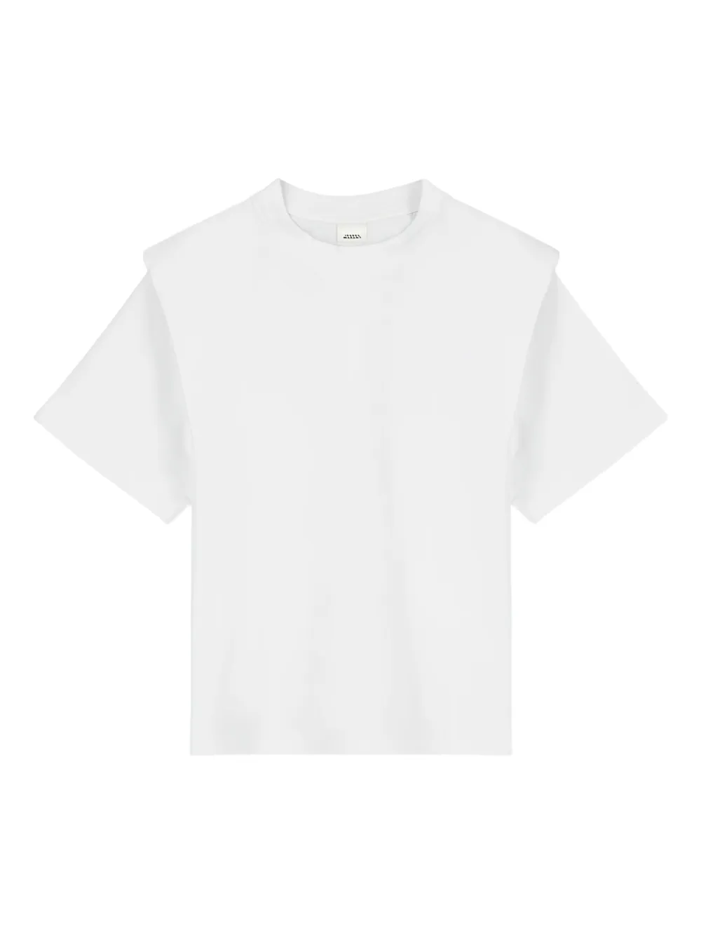 Isabel Marant Crew Neck Shoulder Detail Short Sleeve Top In White