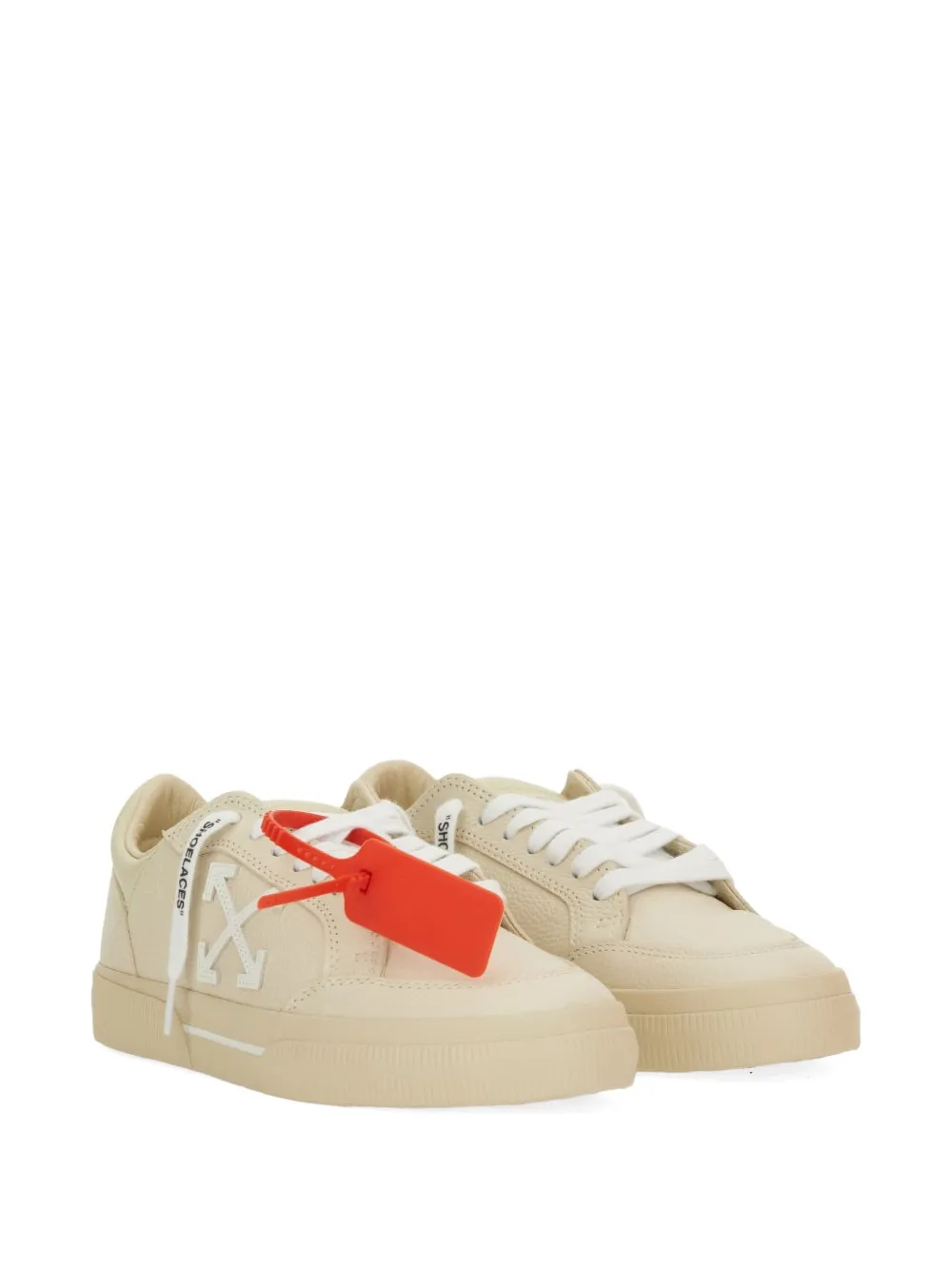 Off-white Arrows Leather Sneakers In Neutral