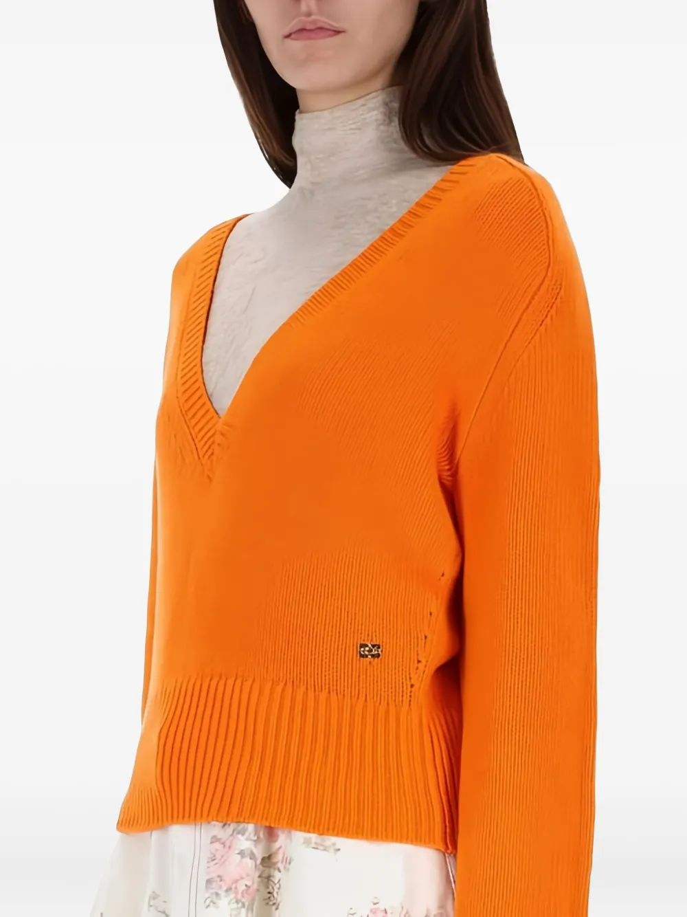 GANNI Kasjmier pullover Oranje