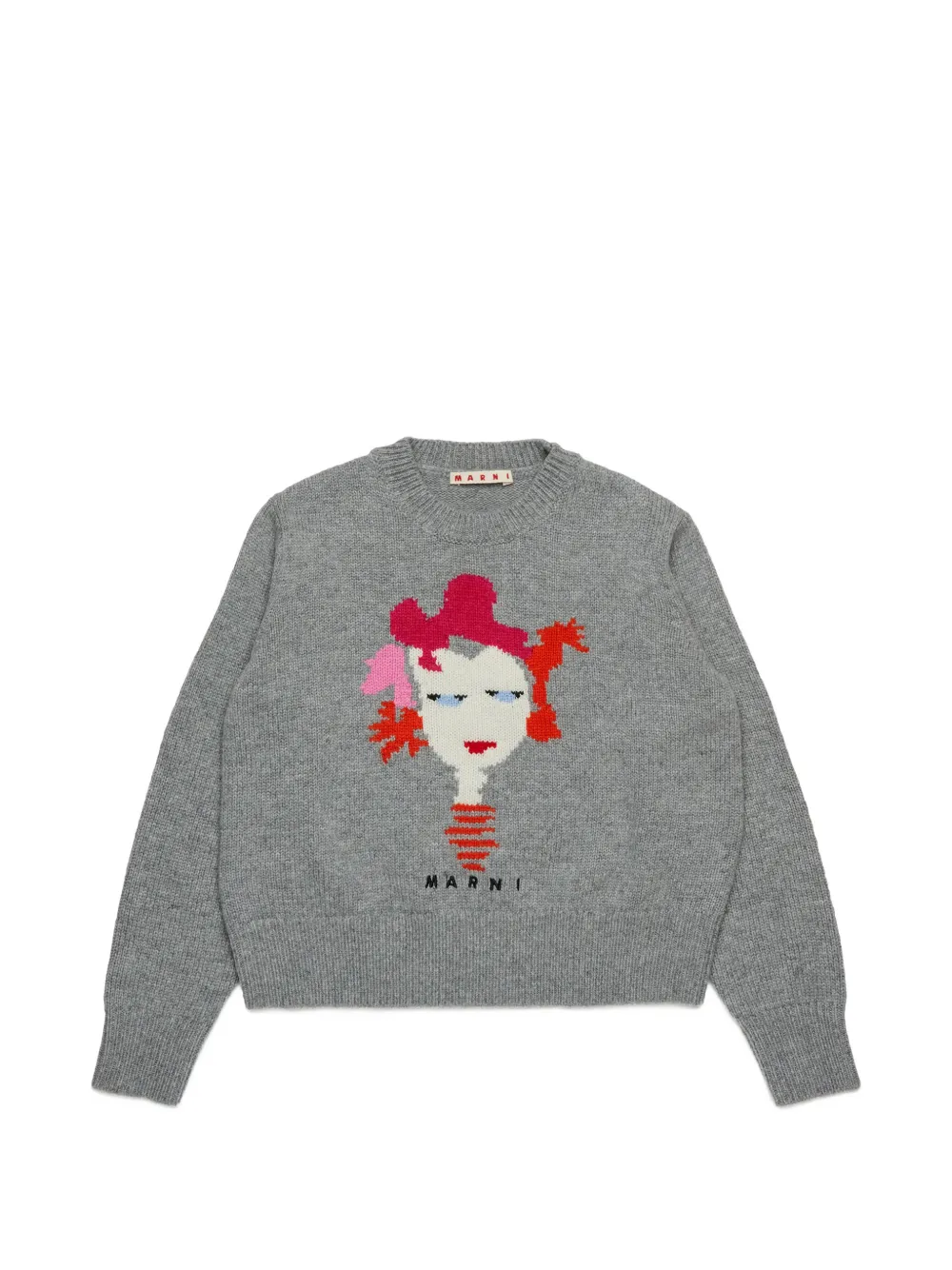 Marni Kids crew-neck sweater - Grigio