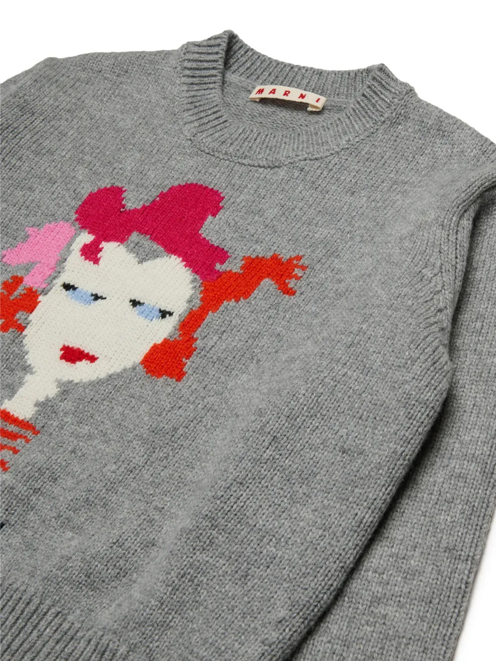  Marni Kids Crew-neck Sweater - Grey 