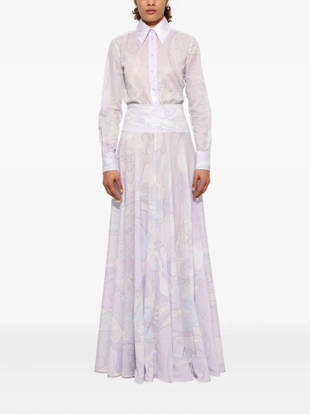 PUCCI orchidee-print cotton shirt - Paars
