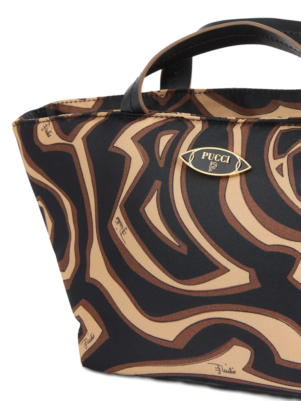 Pucci Small Yummy Graphic-print Tote Bag In Black