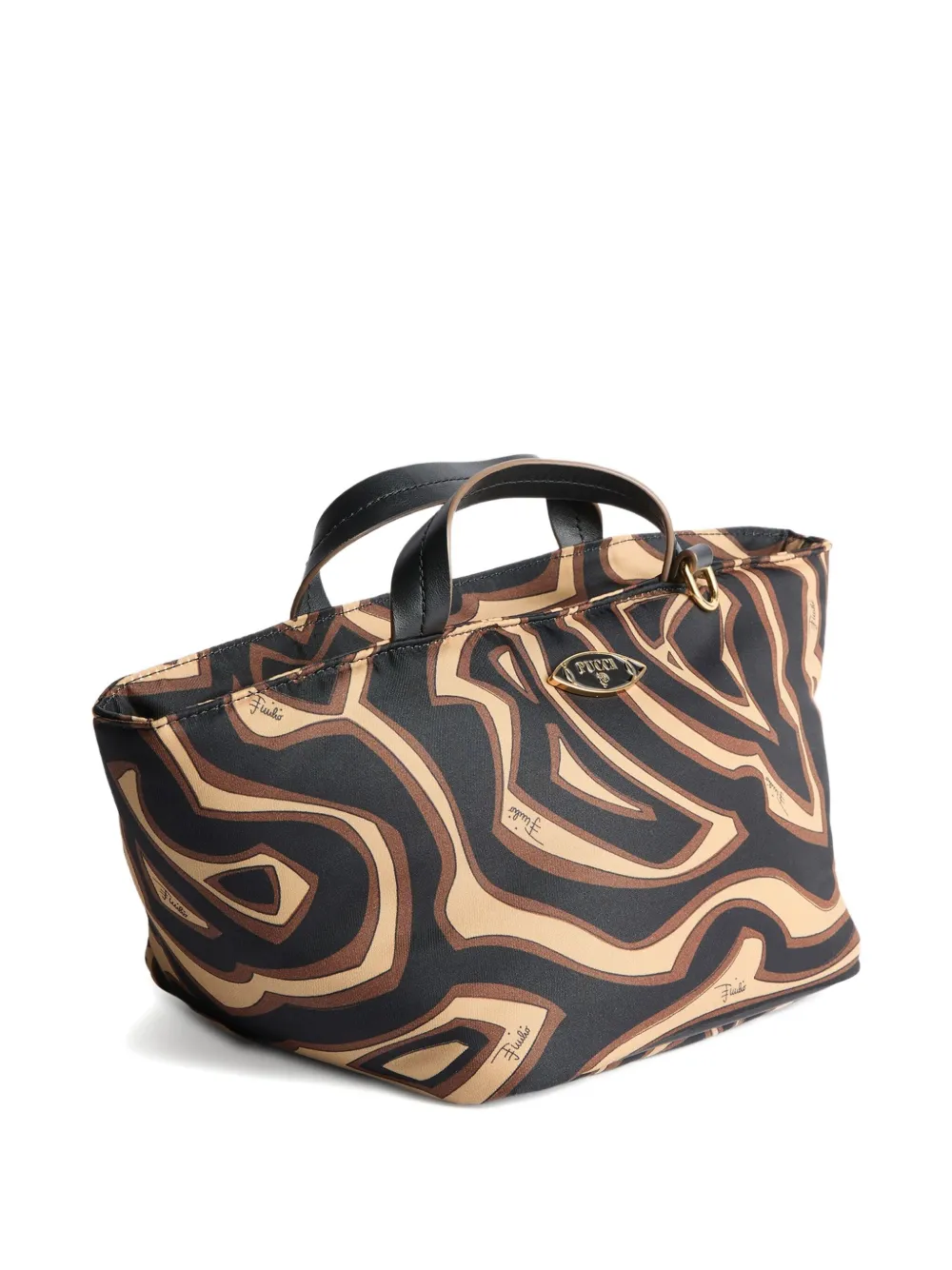 Pucci Small Yummy Graphic-print Tote Bag In Black