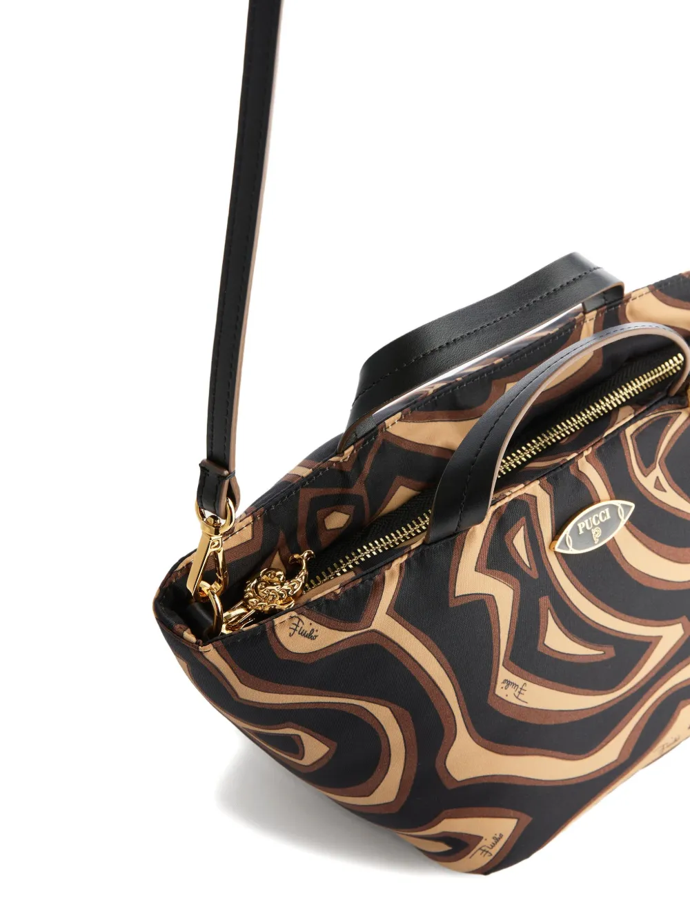 Pucci Small Yummy Graphic-print Tote Bag In Black