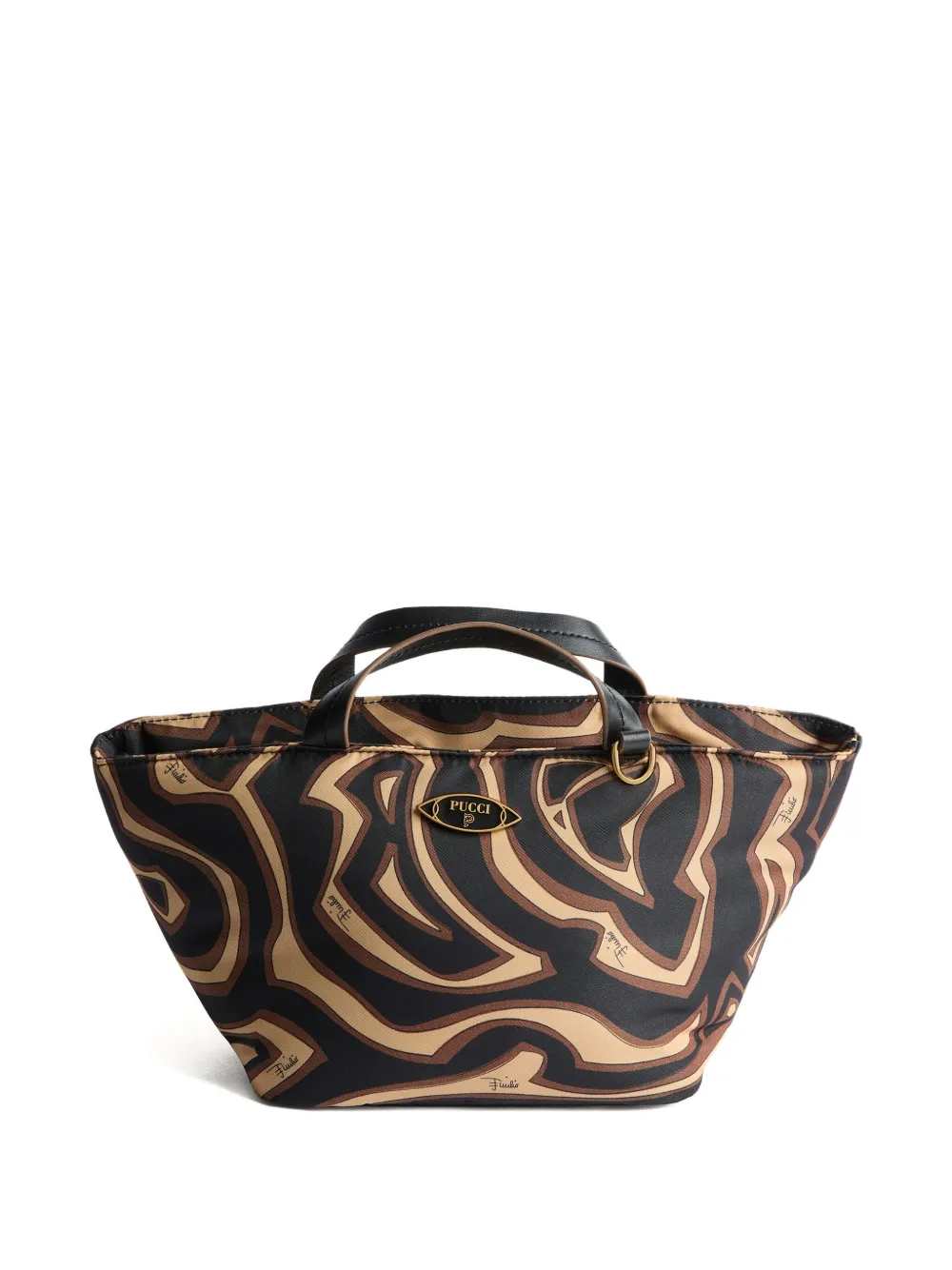 Pucci Small Yummy Graphic-print Tote Bag In Black
