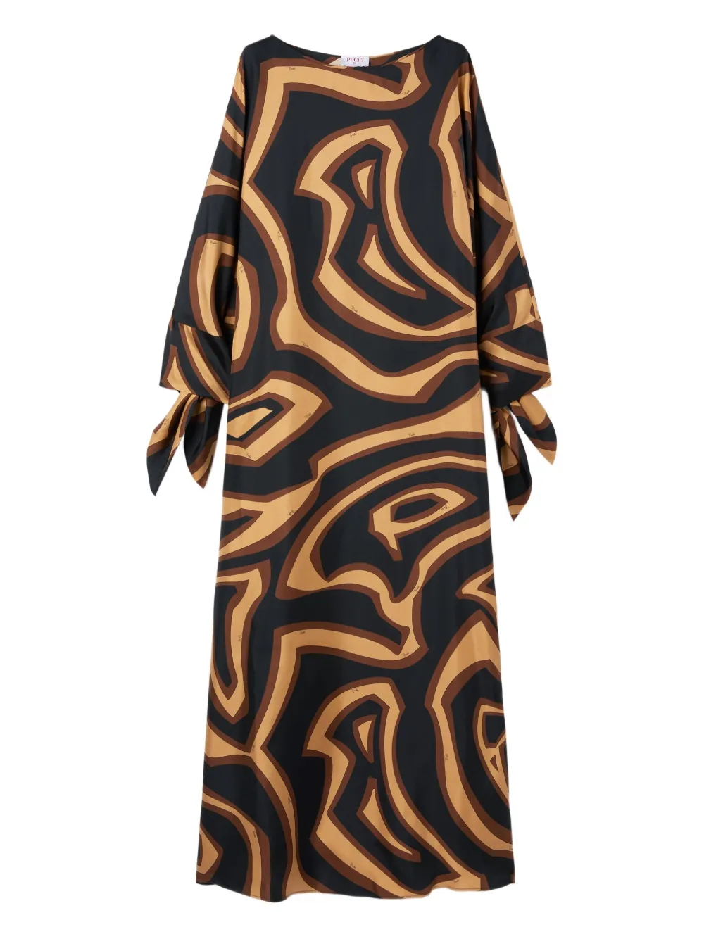 PUCCI vestido estilo caftán con estampado olas | negro | Image 1