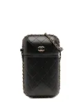 CHANEL Pre-Owned 2021 CC Quilted Lambskin Chain Around Phone Holder crossbody bag - Black