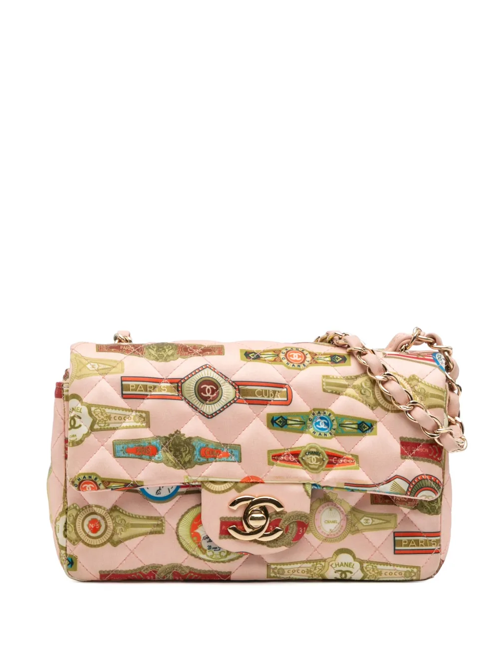 CHANEL Pre-Owned 2016-2017 クラシック キューバ フラップ ショルダーバッグ - ピンク CHANEL Pre-Owned 2016-2017 クラシック キューバ フラップ ショルダーバッグ - ピンク