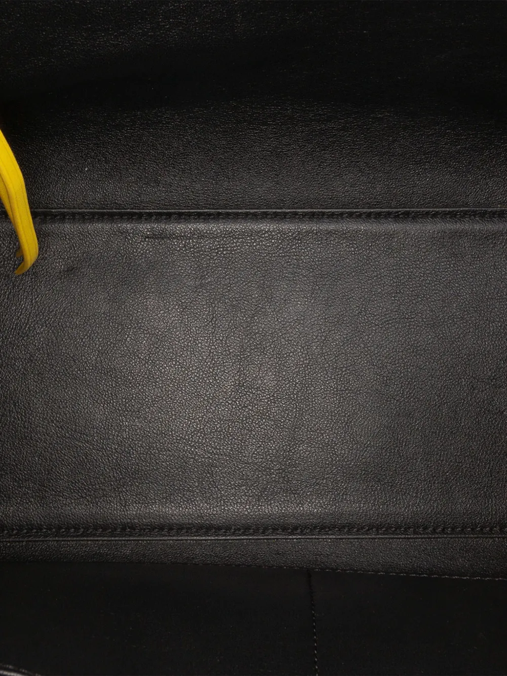 Pre-owned Celine 2015 Medium Tricolor Leather Edge Handbag In Yellow