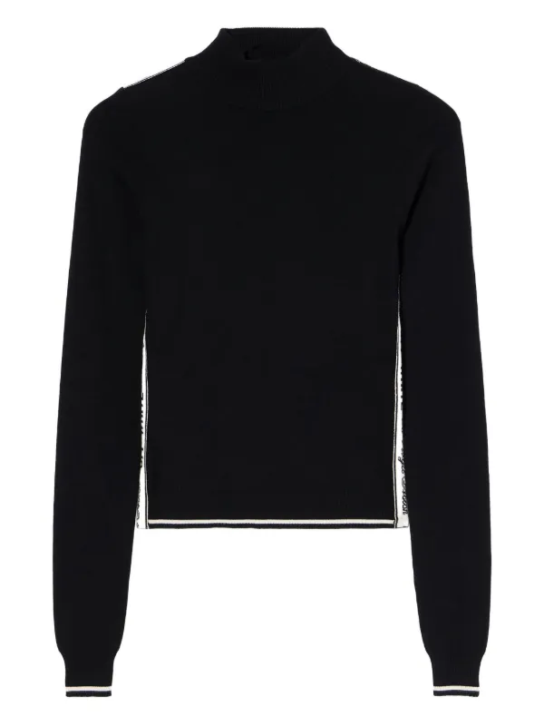 Off-White Logoband Turtleneck Sweater in Black