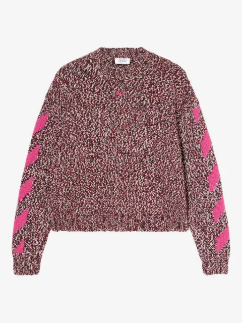 Off-White mouline Arrow crew-neck sweater