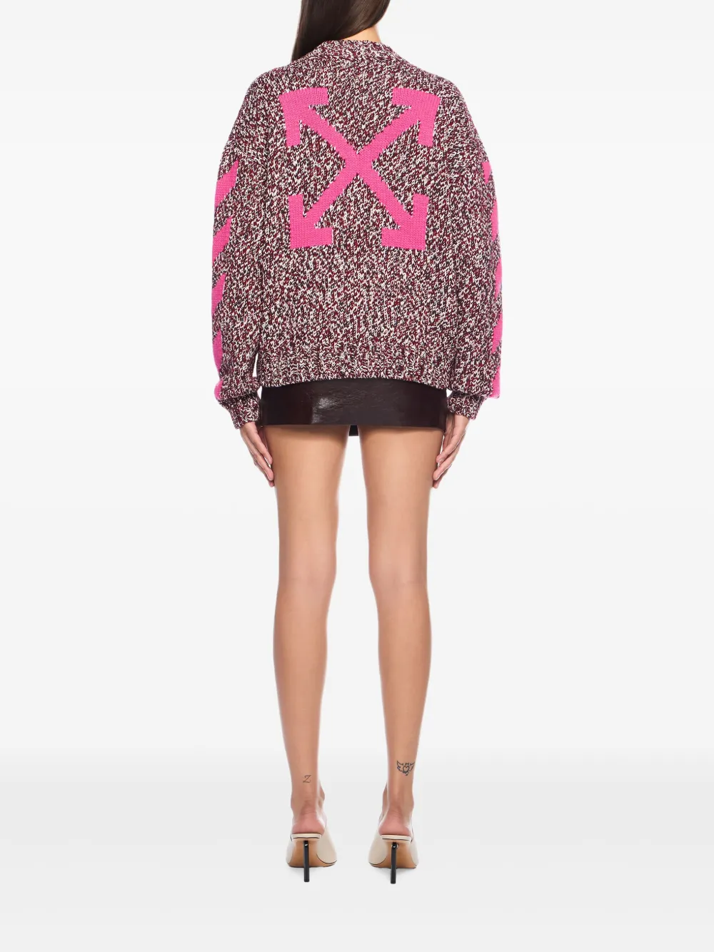 Off-White Trui met ronde hals Roze