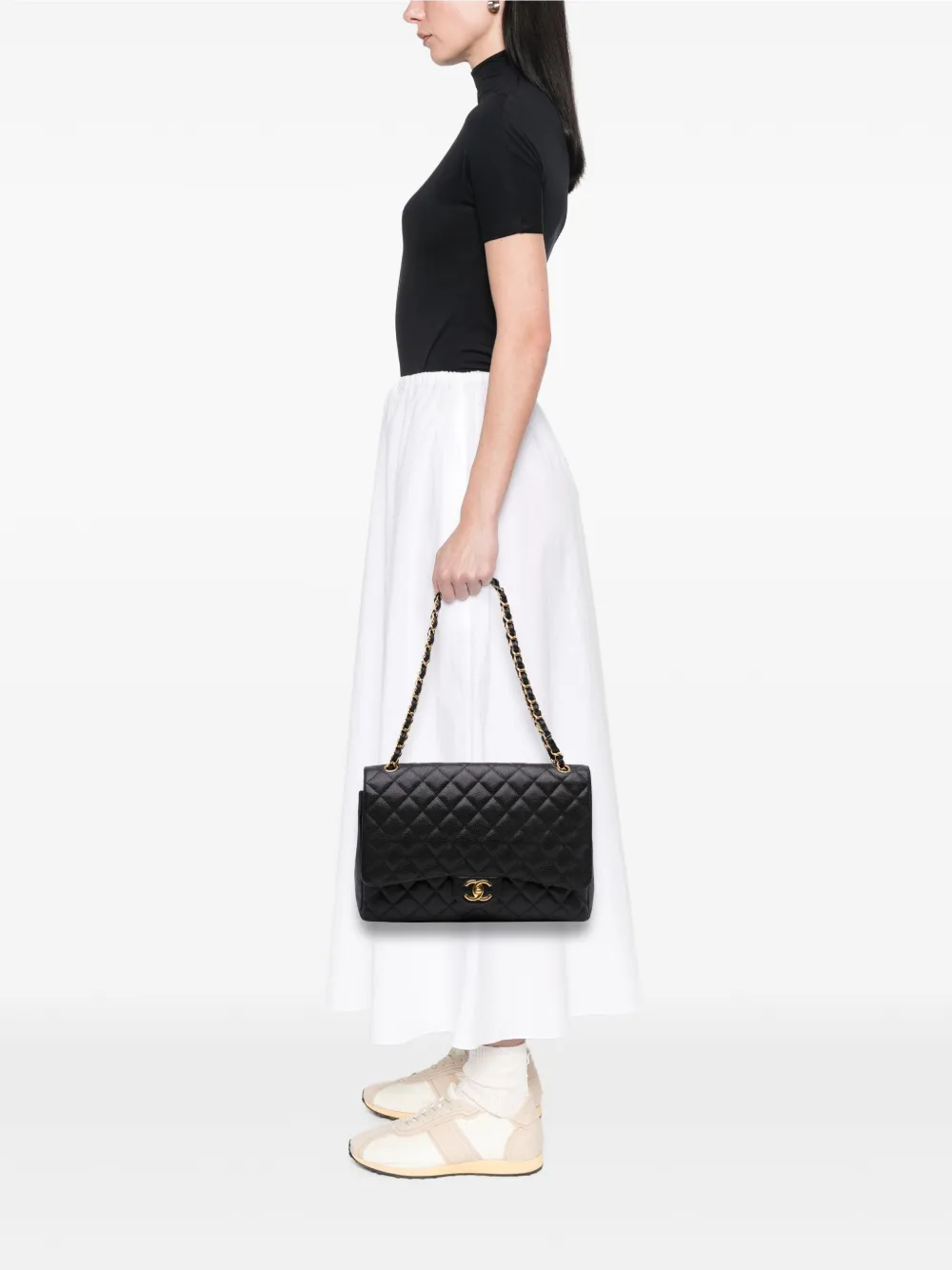 CHANEL Pre-Owned 2010-2011 Maxi Classic Caviar Double Flap shoulder bag | Pre-Owned | Image 2