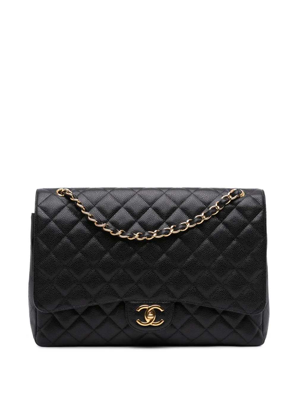 CHANEL Pre-Owned 2010-2011 Maxi Classic Caviar Double Flap shoulder bag | Black | Image 1