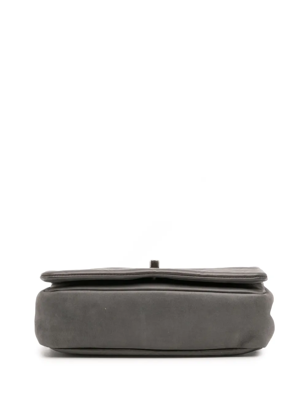 Pre-owned Chanel 2013-2014 Diamond Embossed Calfskin New Chic Flap Shoulder Bag In Gray