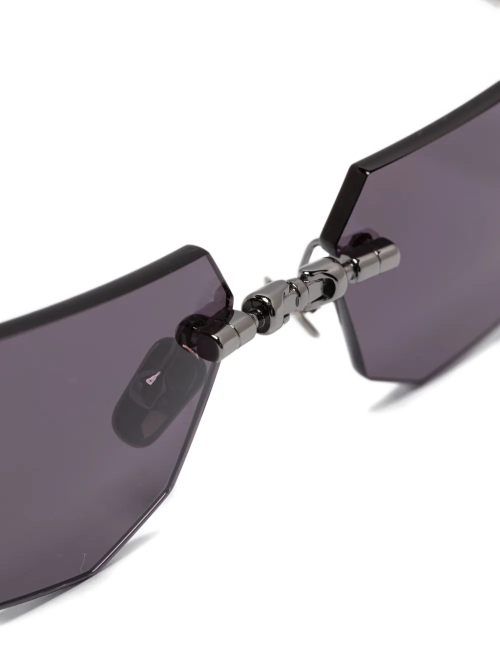 Kuboraum Zonnebril met geometrisch montuur Grijs