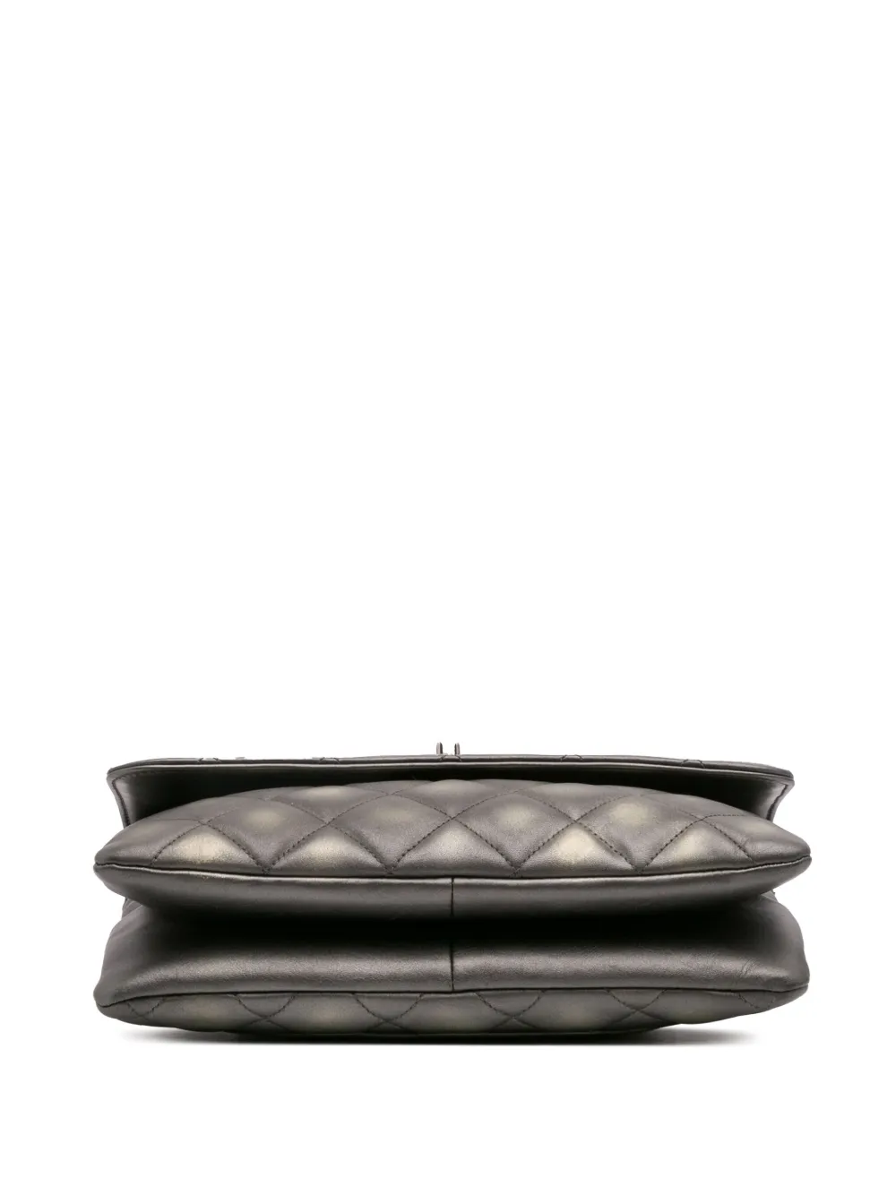 Pre-owned Chanel 2015-2016 Quilted Metallic Lambskin Trendy Cc Flap Shoulder Bag In Gray